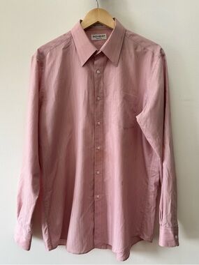 Yves Saint Laurent Pink Men's Dress Shirt Vintage size 17